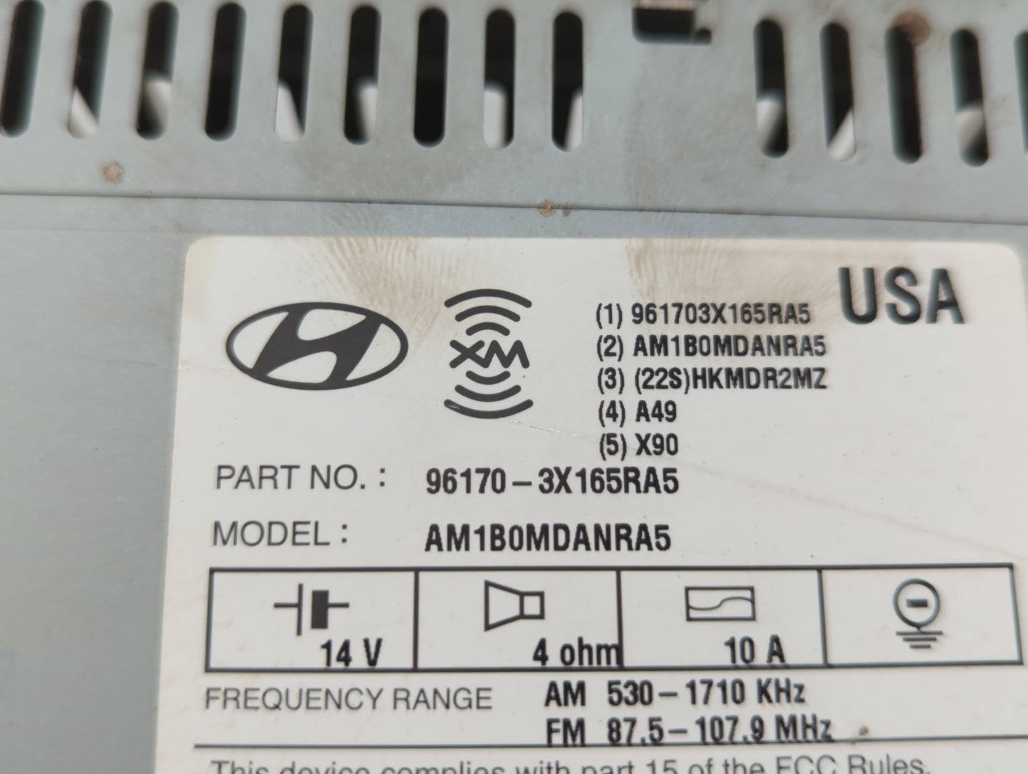2013-2013 Hyundai Elantra Am Fm Cd Player Radio Receiver - Oemusedautoparts1.com
