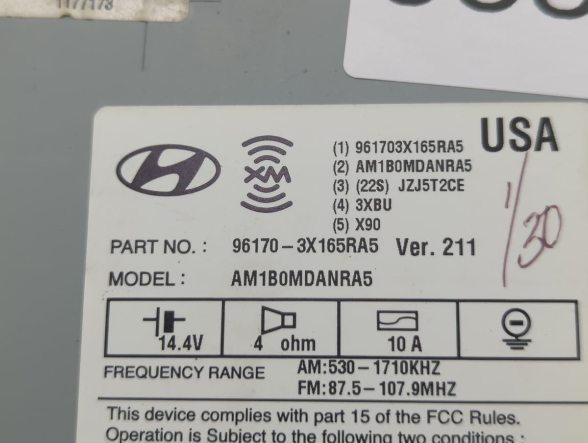 2013-2013 Hyundai Elantra Am Fm Cd Player Radio Receiver 583217 - Oemusedautoparts1.com