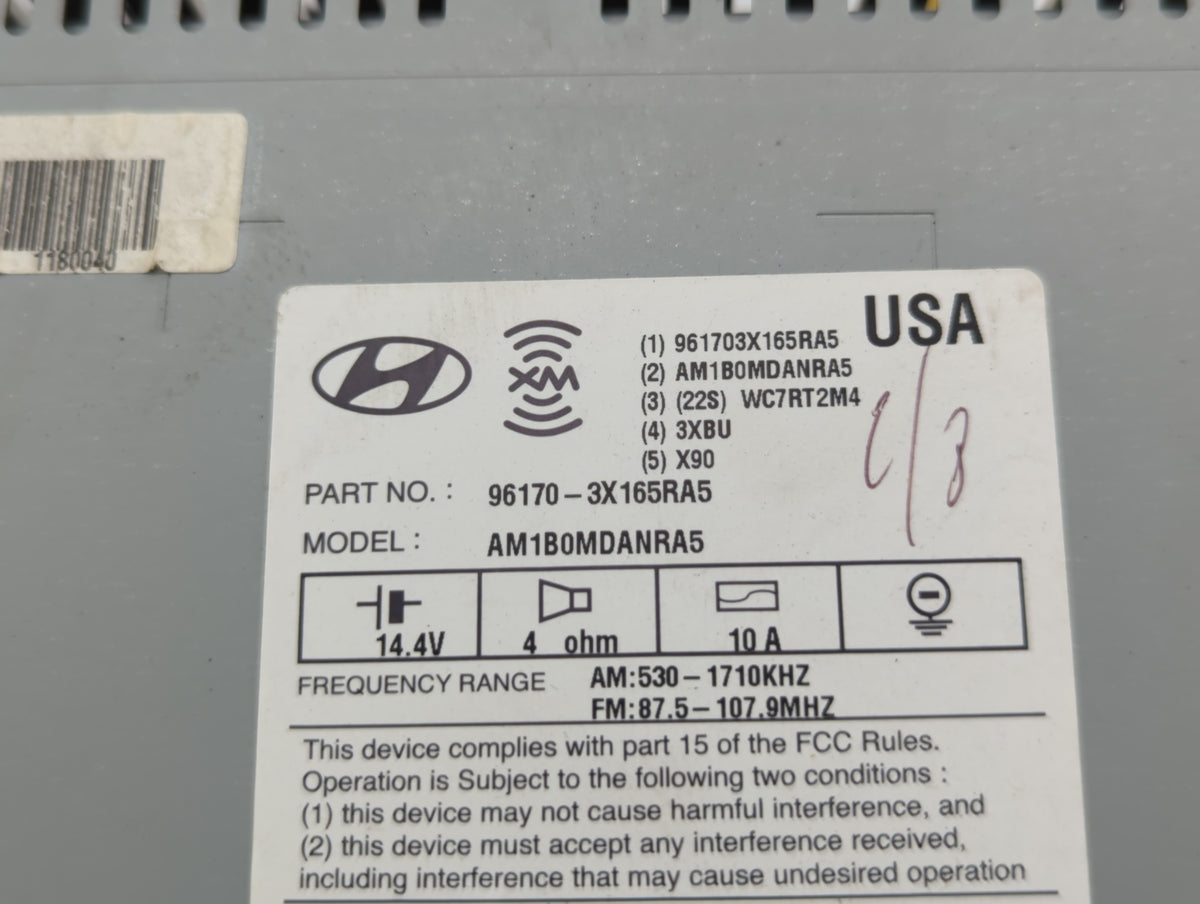 2013-2013 Hyundai Elantra Am Fm Cd Player Radio Receiver 583604 - Oemusedautoparts1.com