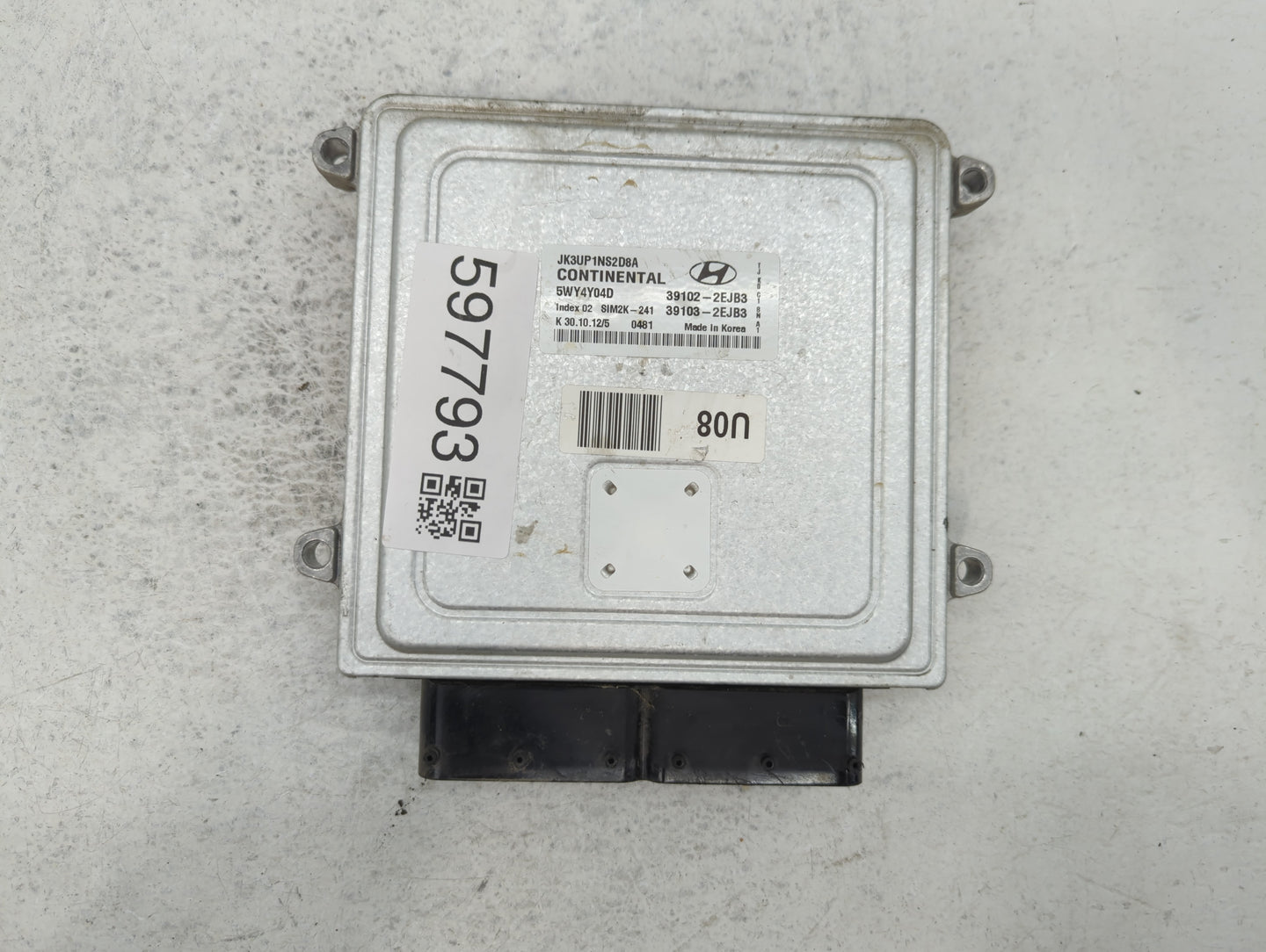 2013 Hyundai Elantra PCM Engine Control Computer ECU ECM PCU OEM P/N:39103-2EJB3 39102-2EJB3 Fits OEM Used Auto Parts - Oemu