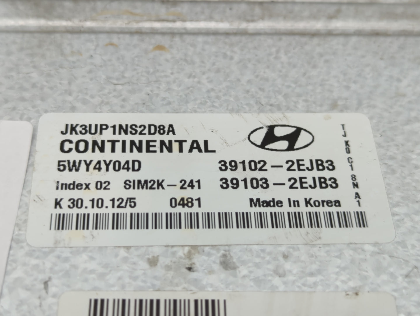 2013 Hyundai Elantra PCM Engine Control Computer ECU ECM PCU OEM P/N:39103-2EJB3 39102-2EJB3 Fits OEM Used Auto Parts - Oemu