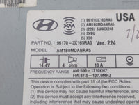 2013 Hyundai Elantra Radio AM FM Cd Player Receiver Replacement P/N:96170-3X165RA5 Fits OEM Used Auto Parts - Oemusedautopar