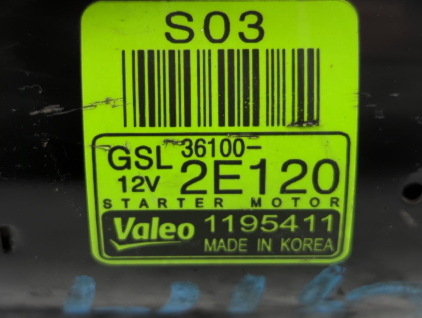 2013-2014 Hyundai Elantra Car Starter Motor Solenoid OEM P/N:36100-2E120 Fits Fits 2012 2013 2014 2015 2016 OEM Used Auto Pa