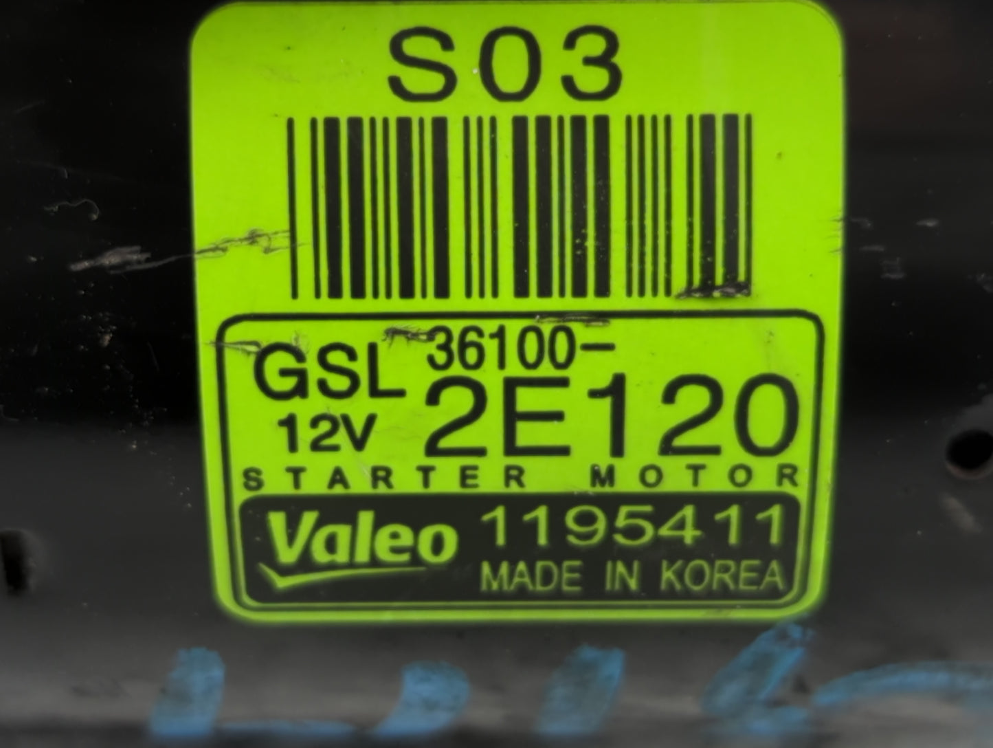 2013-2014 Hyundai Elantra Car Starter Motor Solenoid OEM P/N:36100-2E120 Fits Fits 2012 2013 2014 2015 2016 OEM Used Auto Pa