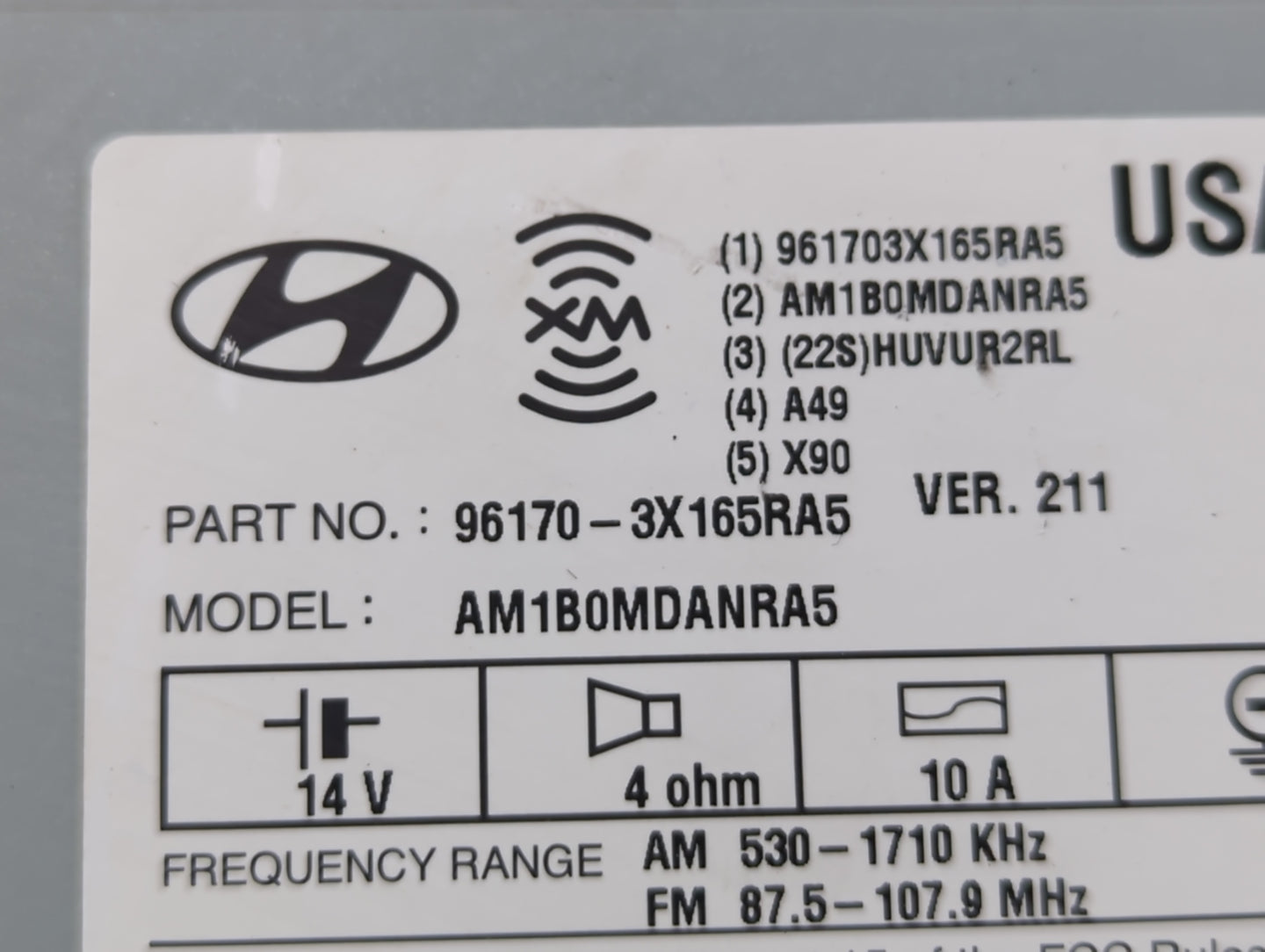 2011-2013 Hyundai Elantra Am Fm Cd Player Radio Receiver - Oemusedautoparts1.com