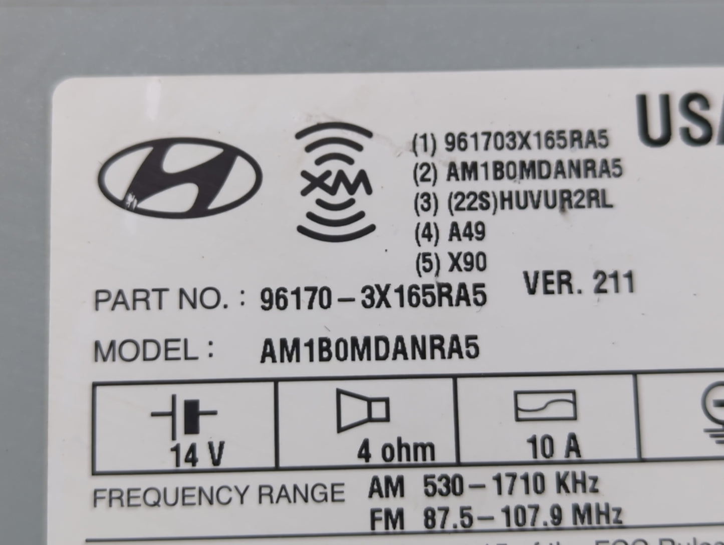 2011-2013 Hyundai Elantra Am Fm Cd Player Radio Receiver - Oemusedautoparts1.com