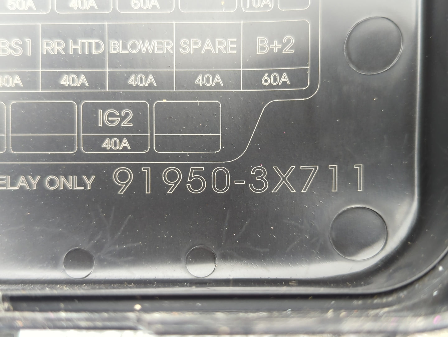 2011-2013 Hyundai Elantra Fusebox Fuse Box Panel Relay Module P/N:91951-3X711 Fits Fits 2011 2012 2013 OEM Used Auto Parts -