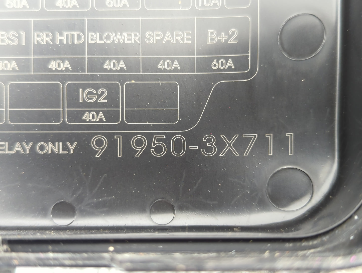 2011-2013 Hyundai Elantra Fusebox Fuse Box Panel Relay Module P/N:91951-3X711 Fits Fits 2011 2012 2013 OEM Used Auto Parts -