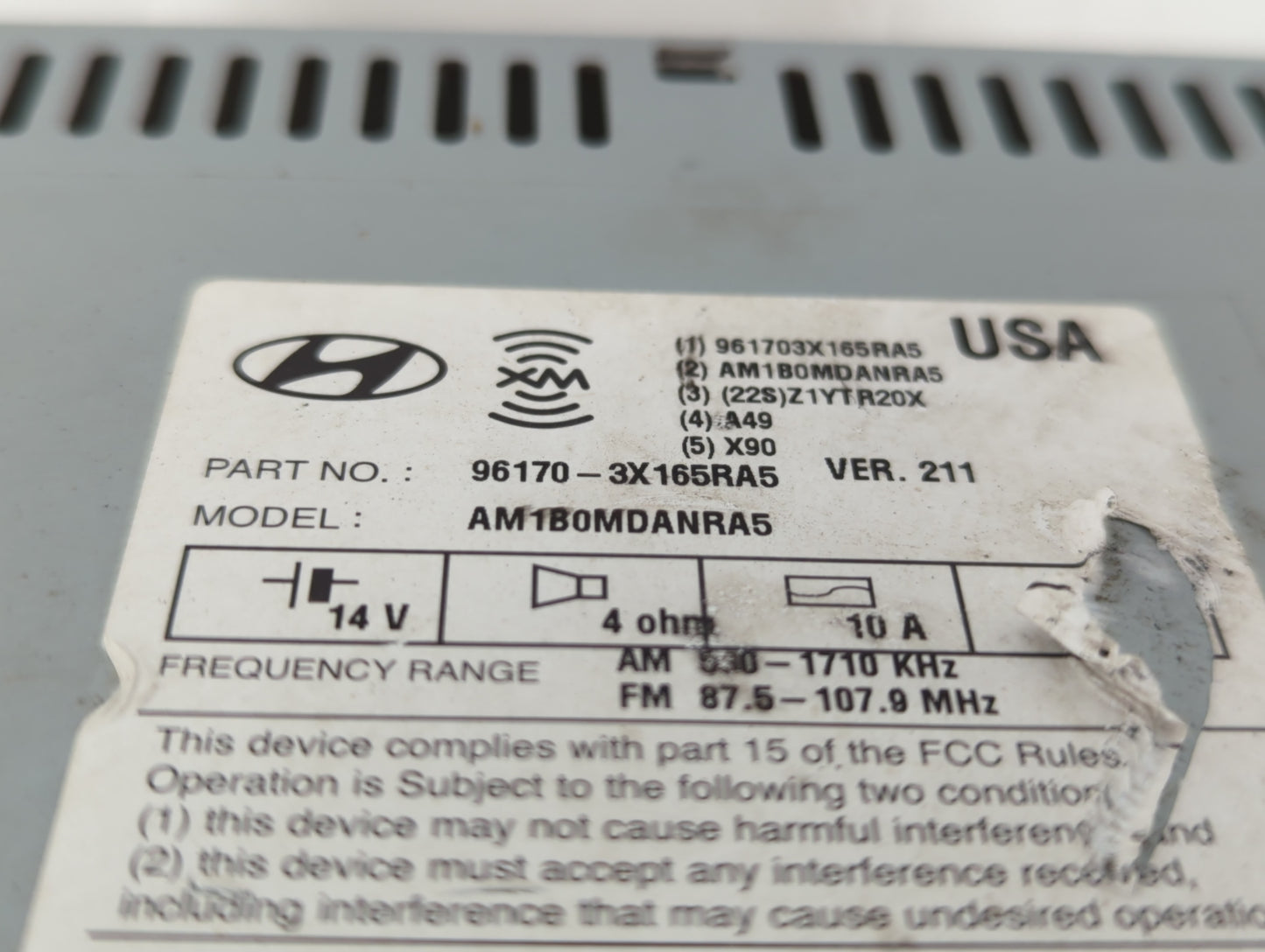 2013-2013 Hyundai Elantra Am Fm Cd Player Radio Receiver - Oemusedautoparts1.com