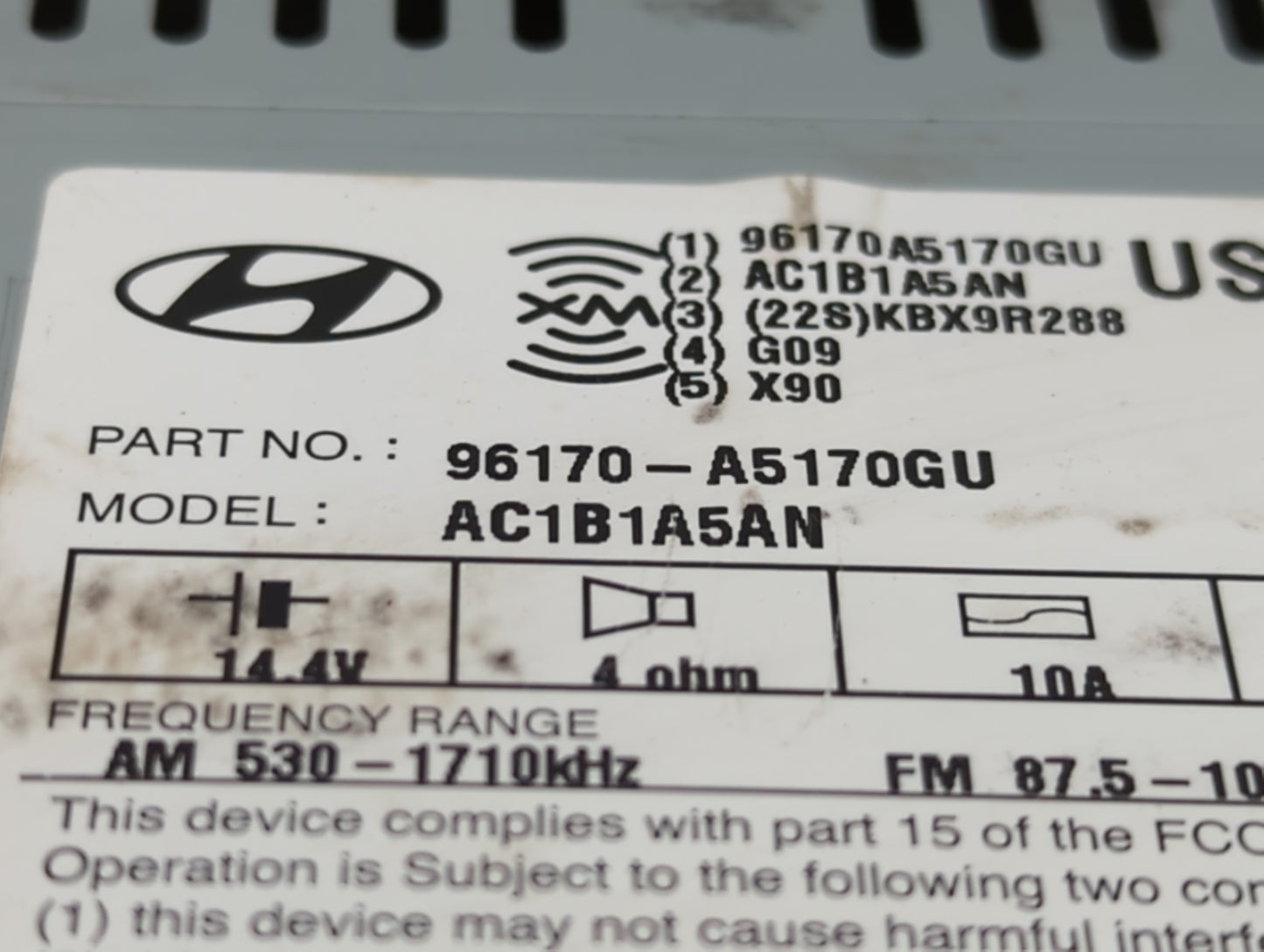 Hyundai Elantra Am Fm Cd Player Radio Receiver - Oemusedautoparts1.com