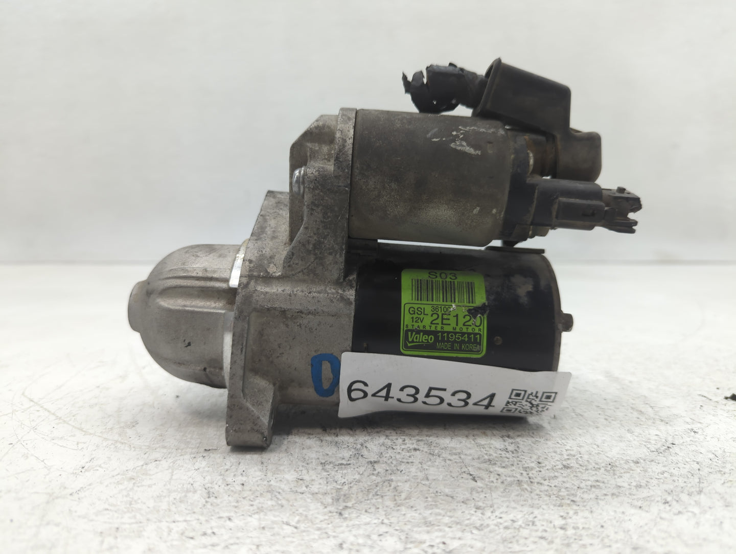 2013-2014 Hyundai Elantra Car Starter Motor Solenoid OEM P/N:36100 2E120 Fits Fits 2012 2013 2014 2015 2016 OEM Used Auto Pa