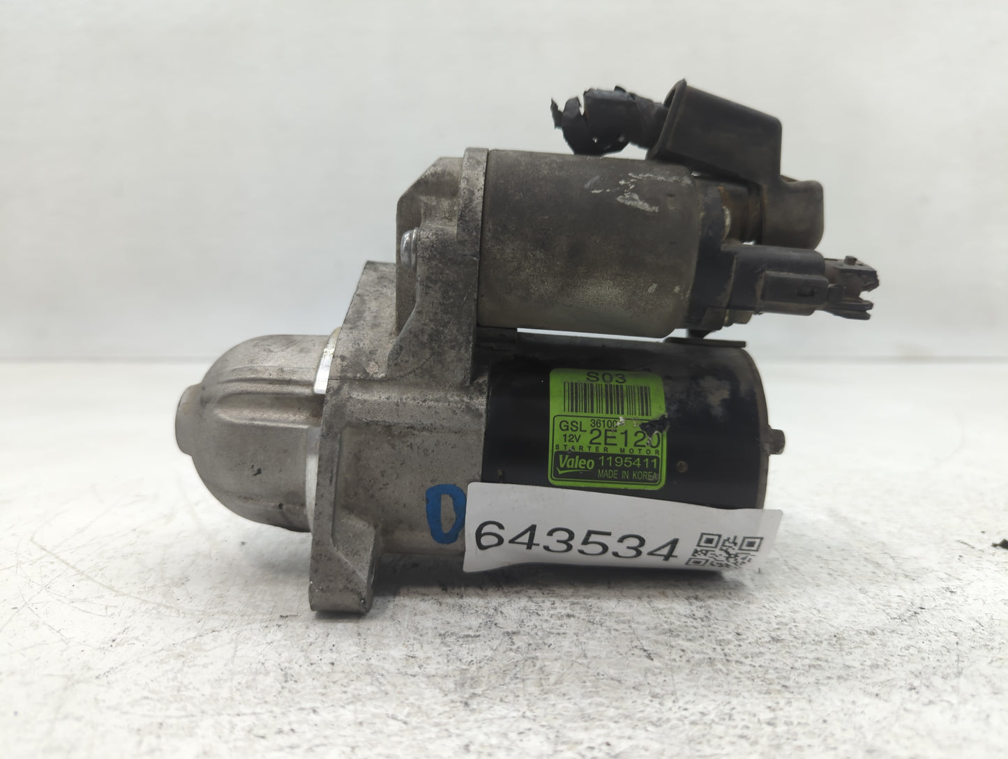 2013-2014 Hyundai Elantra Car Starter Motor Solenoid OEM P/N:36100 2E120 Fits Fits 2012 2013 2014 2015 2016 OEM Used Auto Pa