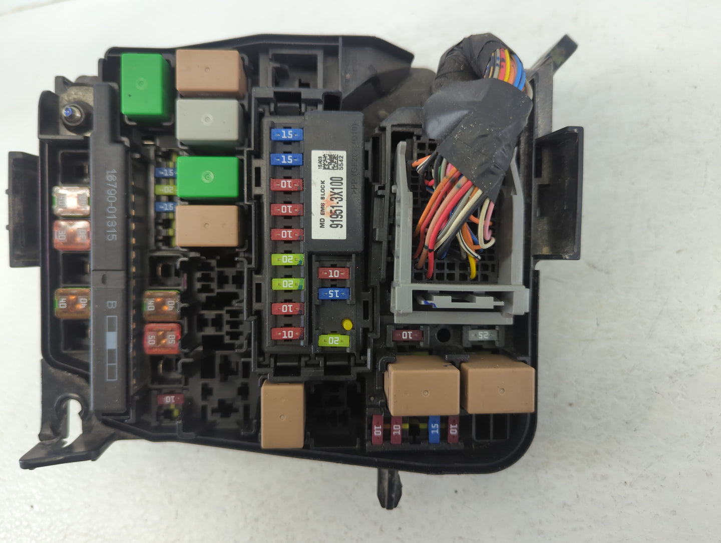 2011-2013 Hyundai Elantra Fusebox Fuse Box Panel Relay Module P/N:91951-3X100 Fits Fits 2011 2012 2013 OEM Used Auto Parts -