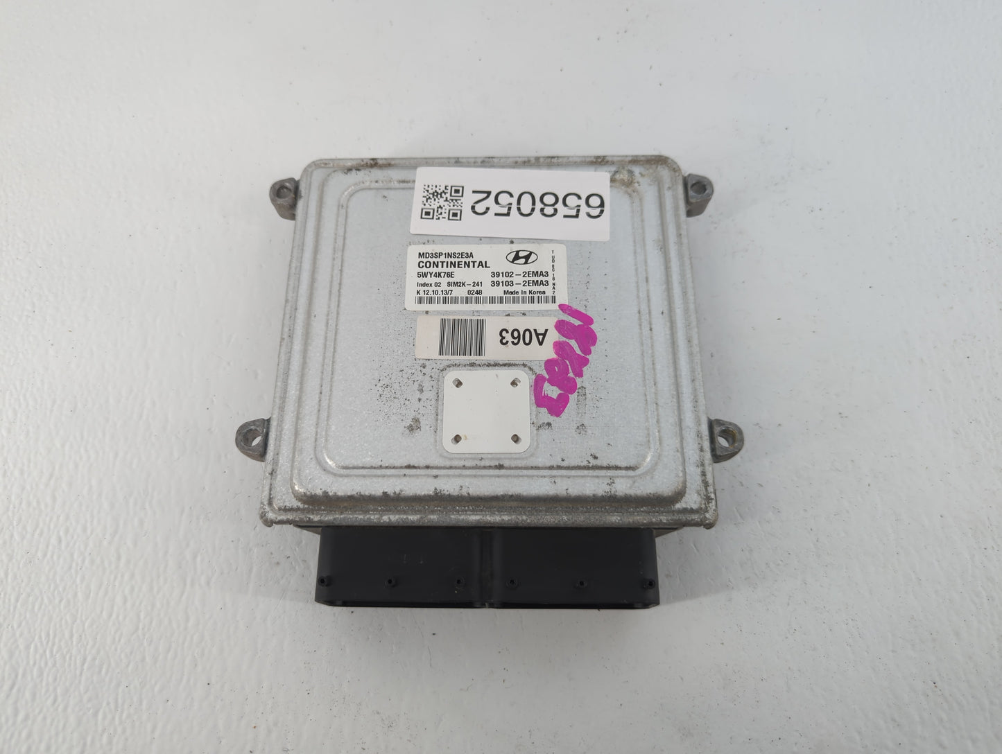 2011-2013 Hyundai Elantra PCM Engine Control Computer ECU ECM PCU OEM P/N:39103-2EMA3 39102-2EMA3 Fits Fits 2011 2012 2013 O