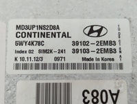 2011-2013 Hyundai Elantra PCM Engine Control Computer ECU ECM PCU OEM P/N:39103-2EMB3 39102-2EMB3 Fits Fits 2011 2012 2013 O