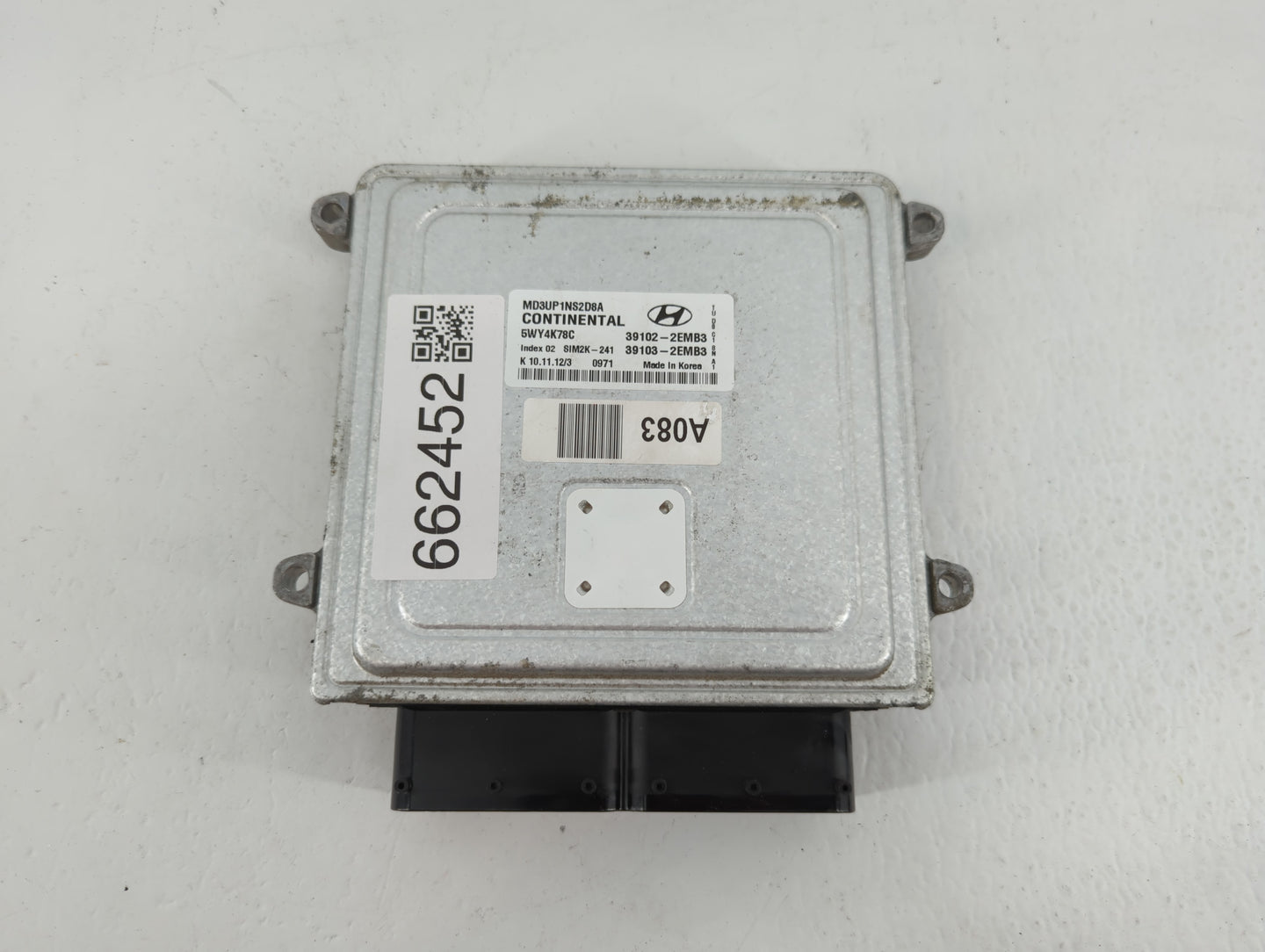 2011-2013 Hyundai Elantra PCM Engine Control Computer ECU ECM PCU OEM P/N:39103-2EMB3 39102-2EMB3 Fits Fits 2011 2012 2013 O