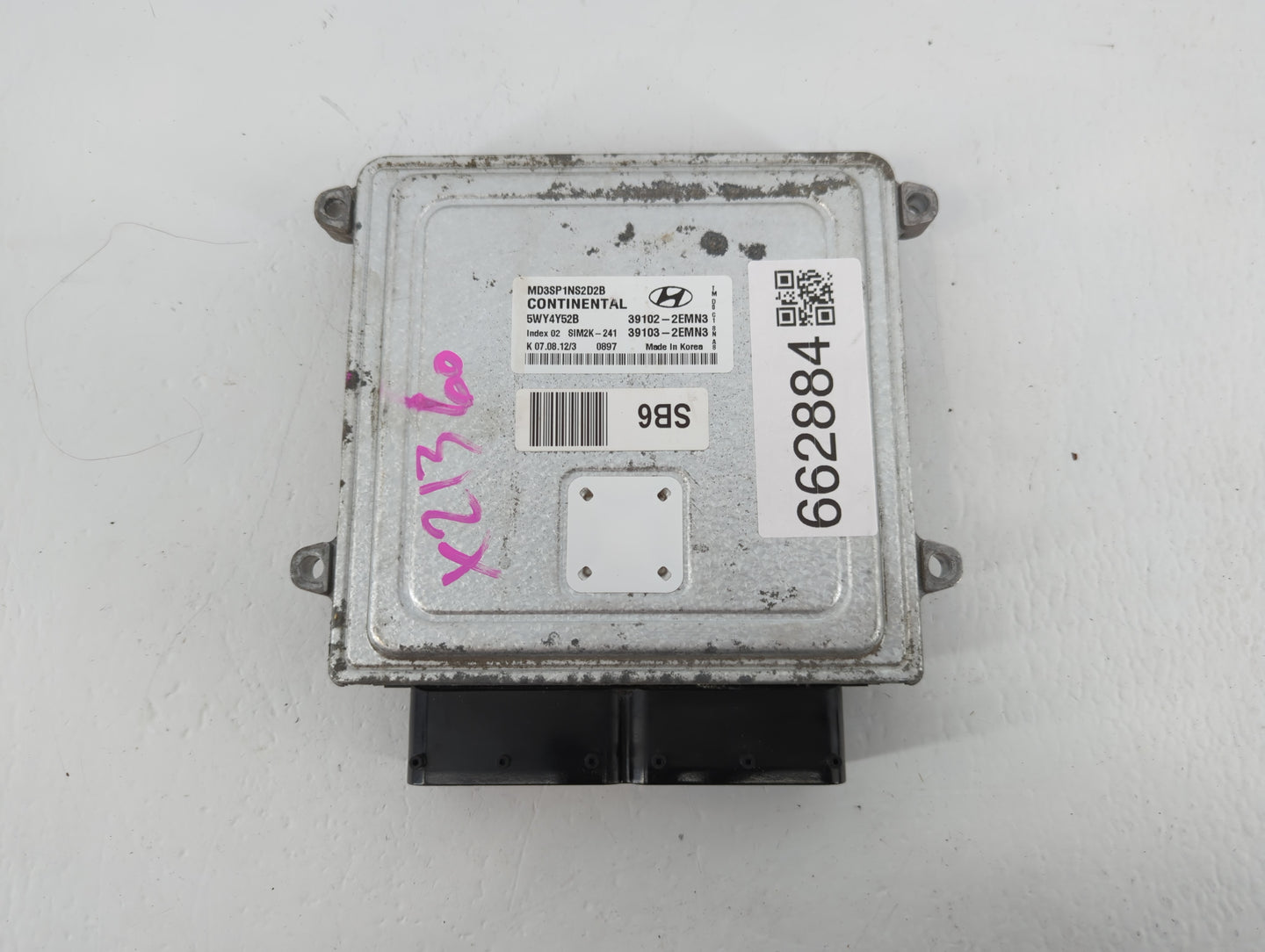 2011-2013 Hyundai Elantra PCM Engine Control Computer ECU ECM PCU OEM P/N:39102-2EMN3 Fits Fits 2011 2012 2013 OEM Used Auto