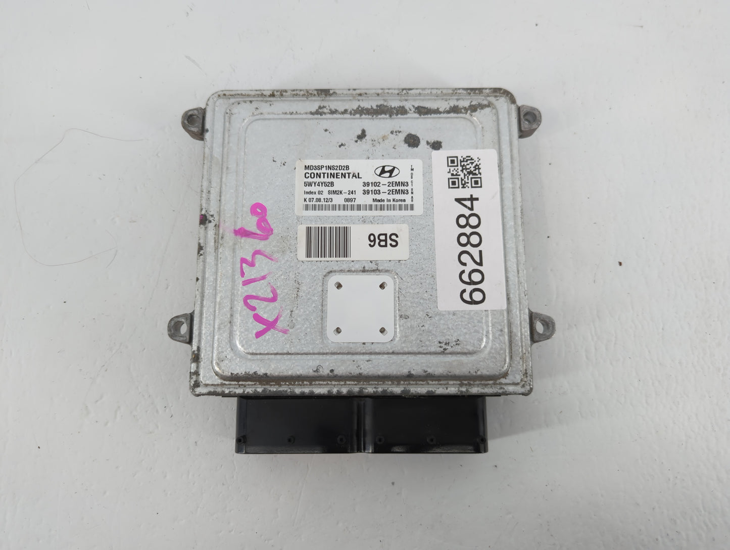 2011-2013 Hyundai Elantra PCM Engine Control Computer ECU ECM PCU OEM P/N:39102-2EMN3 Fits Fits 2011 2012 2013 OEM Used Auto
