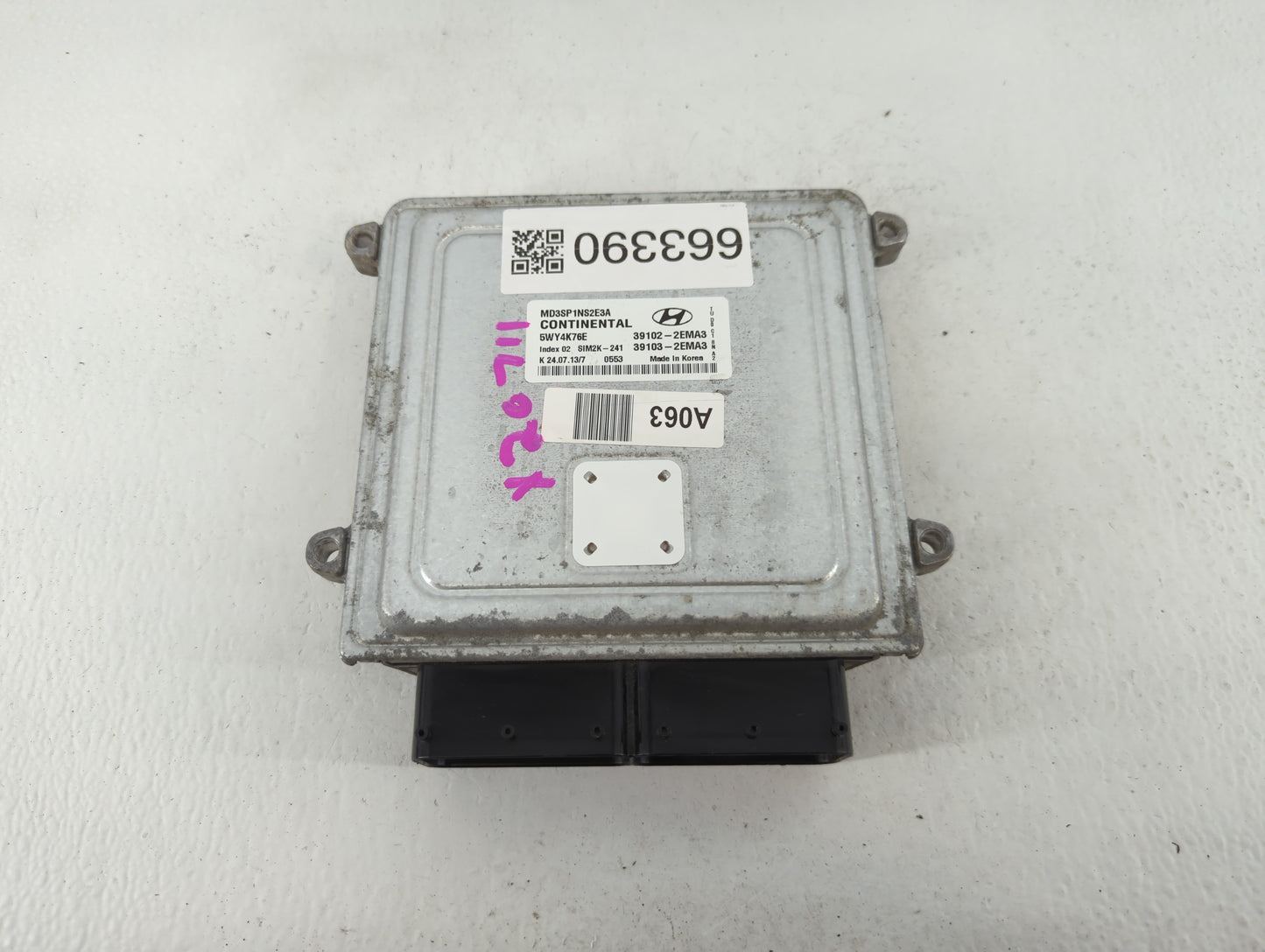 2011-2013 Hyundai Elantra PCM Engine Control Computer ECU ECM PCU OEM P/N:39103-2EMA3 39102-2EMA3 Fits Fits 2011 2012 2013 O