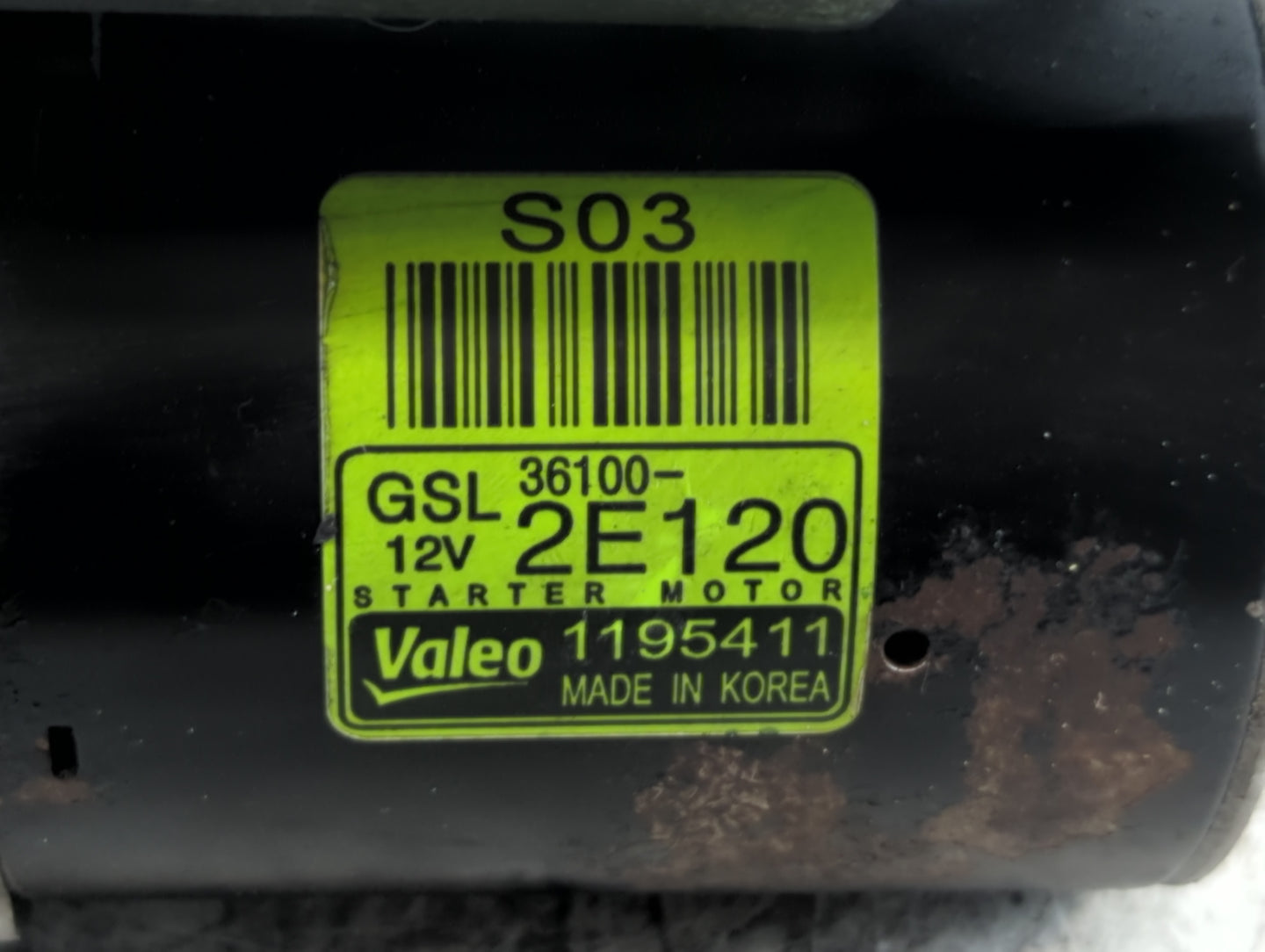 2011-2014 Hyundai Elantra Car Starter Motor Solenoid OEM P/N:1195411 36100-2E120 Fits Fits 2011 2012 2013 2014 OEM Used Auto