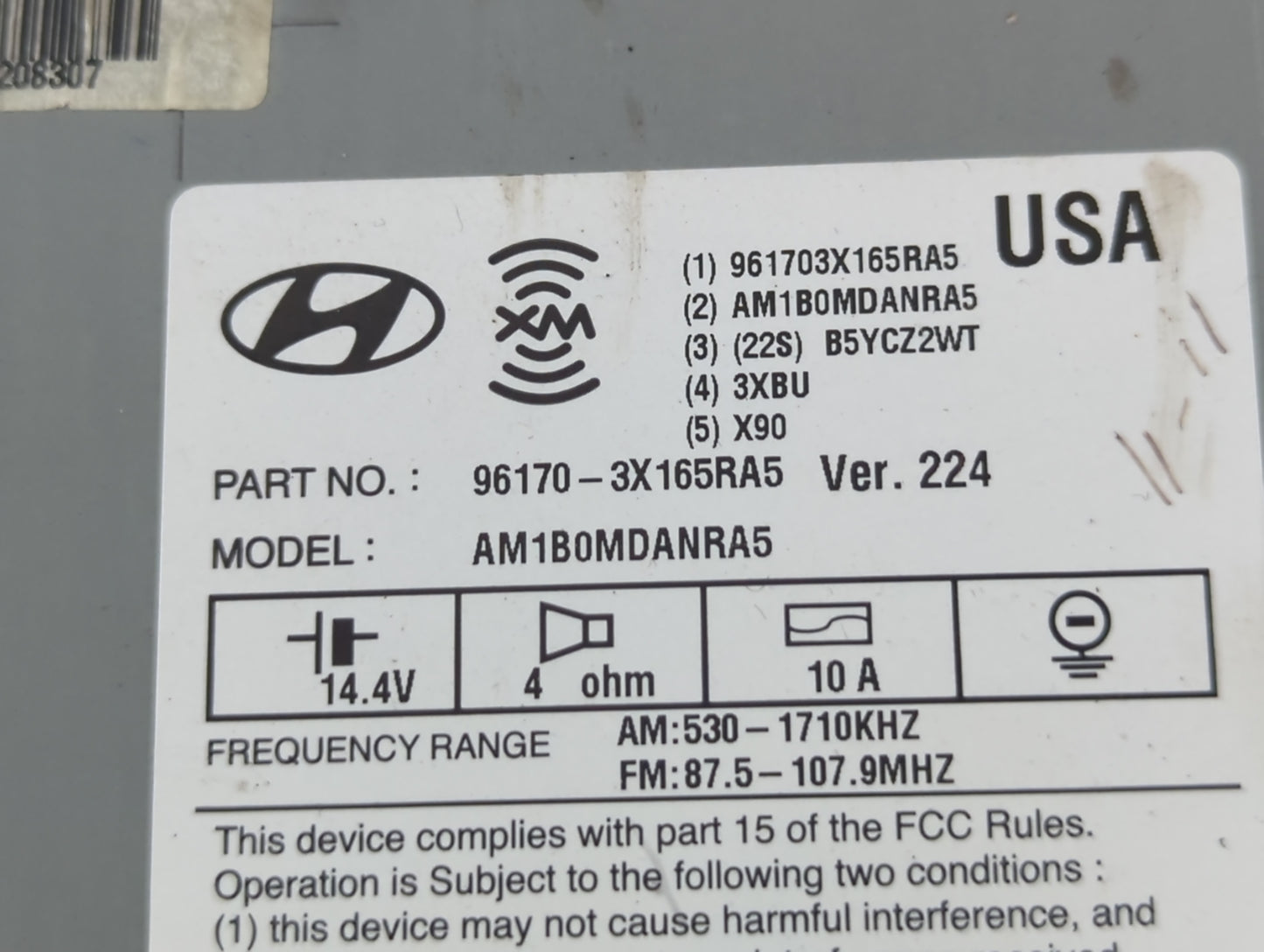 2013-2013 Hyundai Elantra Am Fm Cd Player Radio Receiver - Oemusedautoparts1.com