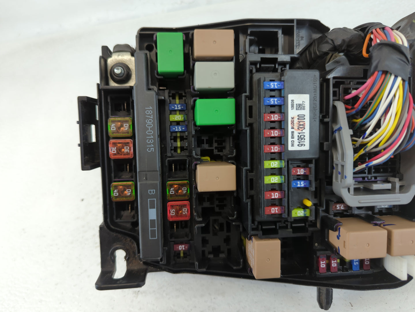 2011-2013 Hyundai Elantra Fusebox Fuse Box Panel Relay Module P/N:91950-3X510 Fits Fits 2011 2012 2013 OEM Used Auto Parts -