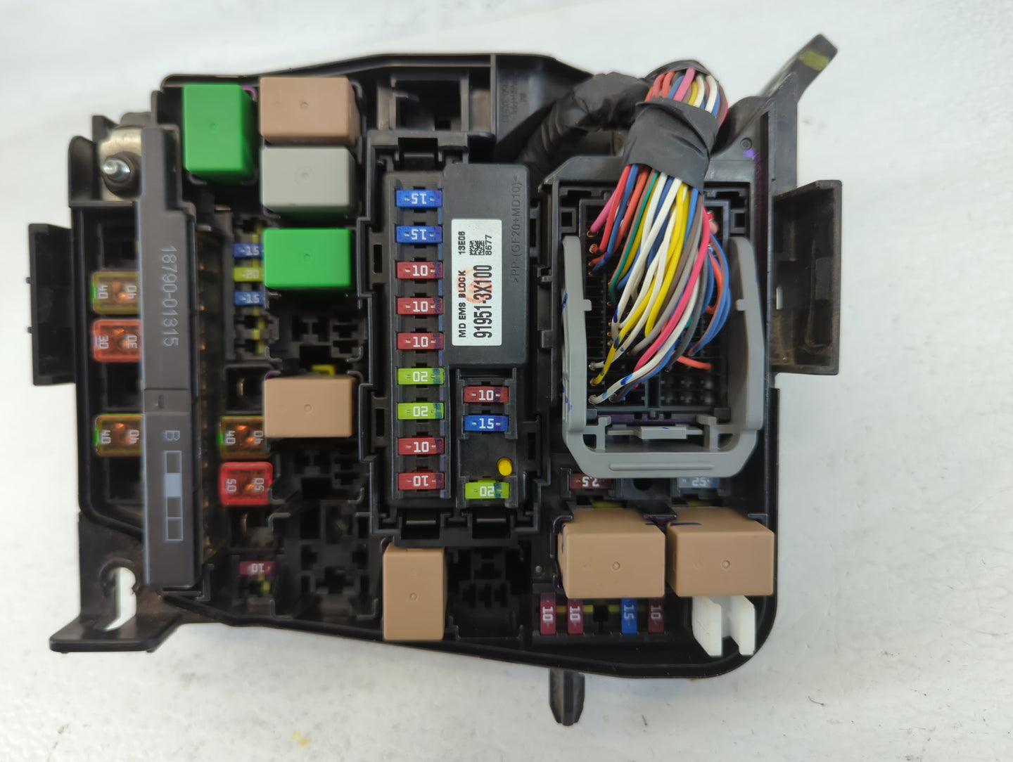 2011-2013 Hyundai Elantra Fusebox Fuse Box Panel Relay Module P/N:91950-3X510 Fits Fits 2011 2012 2013 OEM Used Auto Parts -
