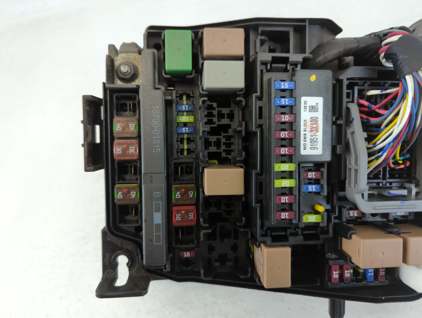 2011-2013 Hyundai Elantra Fusebox Fuse Box Panel Relay Module P/N:91950-3X711 Fits Fits 2011 2012 2013 OEM Used Auto Parts -