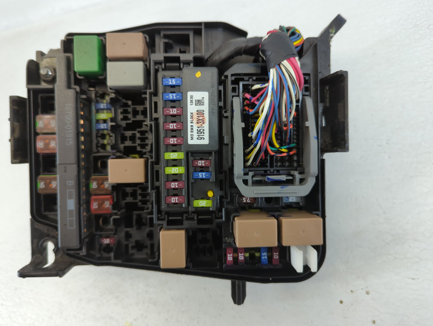 2011-2013 Hyundai Elantra Fusebox Fuse Box Panel Relay Module P/N:91950-3X711 Fits Fits 2011 2012 2013 OEM Used Auto Parts -