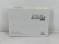2013 Hyundai Elantra Owners Manual Book Guide P/N:A3X0-EU25D OEM Used Auto Parts - Oemusedautoparts1.com