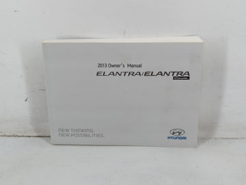 2013 Hyundai Elantra Owners Manual Book Guide P/N:D3X0-EU38R OEM Used Auto Parts - Oemusedautoparts1.com