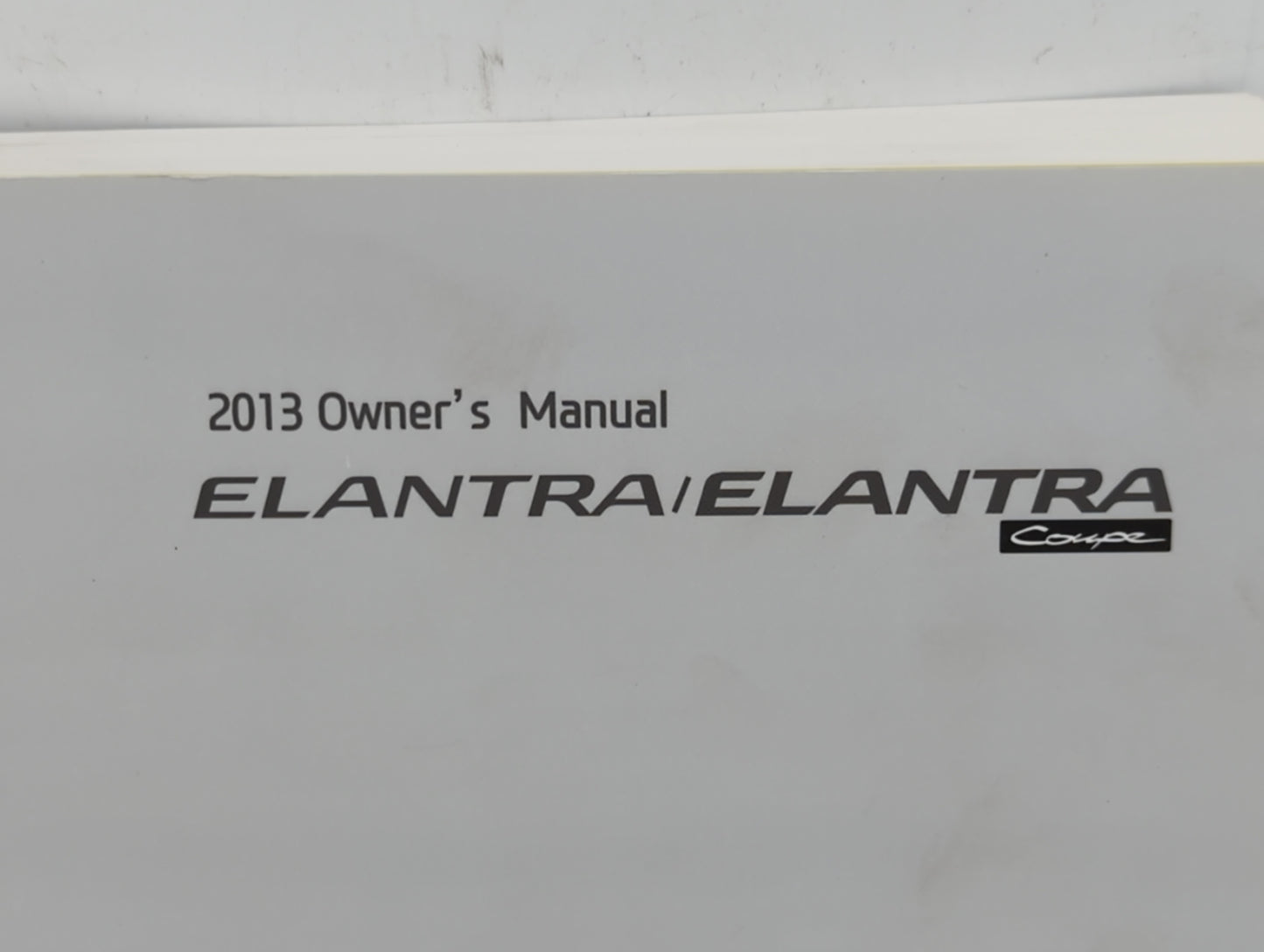 2013 Hyundai Elantra Owners Manual Book Guide P/N:D3X0-EU38R OEM Used Auto Parts - Oemusedautoparts1.com