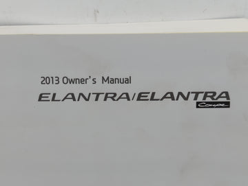 2013 Hyundai Elantra Owners Manual Book Guide P/N:D3X0-EU38R OEM Used Auto Parts