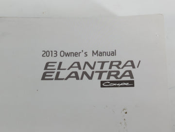 2013 Hyundai Elantra Owners Manual Book Guide P/N:A3X0-EC32G OEM Used Auto Parts