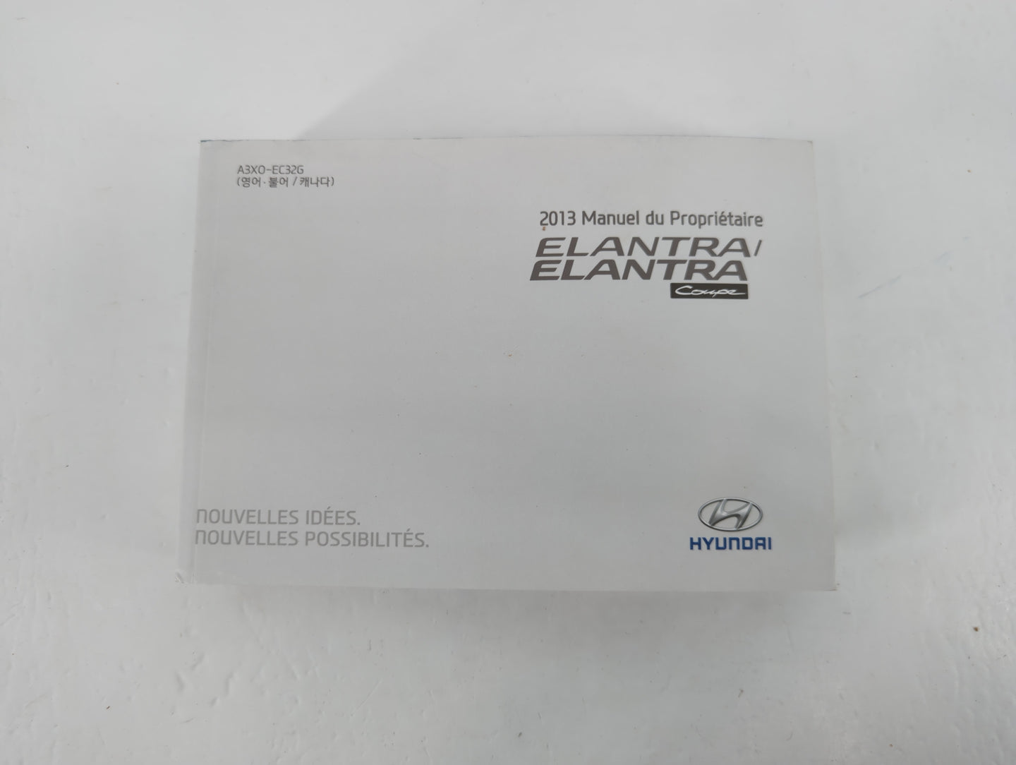 2013 Hyundai Elantra Owners Manual Book Guide P/N:A3X0-EC32G OEM Used Auto Parts - Oemusedautoparts1.com