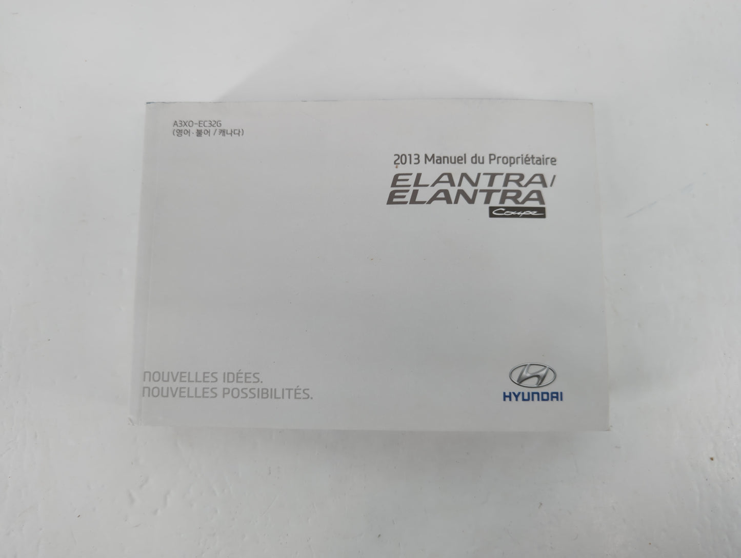 2013 Hyundai Elantra Owners Manual Book Guide P/N:A3X0-EC32G OEM Used Auto Parts - Oemusedautoparts1.com
