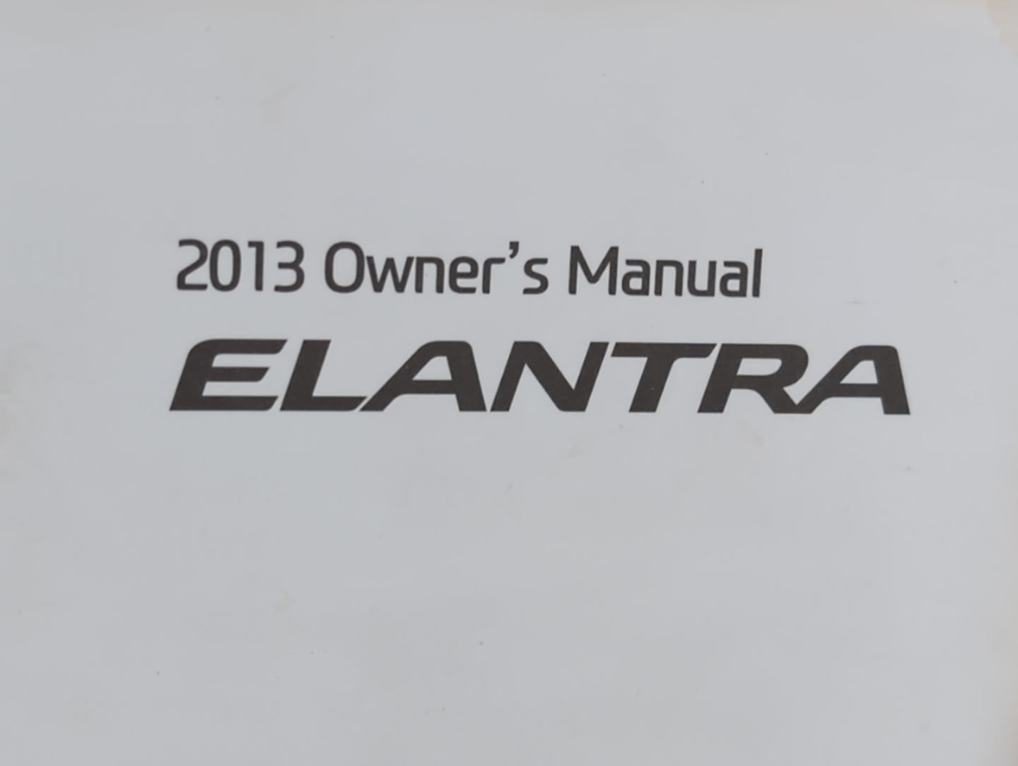 2013 Hyundai Elantra Owners Manual Book Guide P/N:A3Y0-EC28D OEM Used Auto Parts - Oemusedautoparts1.com