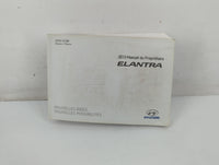 2013 Hyundai Elantra Owners Manual Book Guide P/N:A3Y0-EC28D OEM Used Auto Parts - Oemusedautoparts1.com
