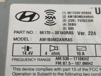 2013 Hyundai Elantra Radio AM FM Cd Player Receiver Replacement P/N:96170-3X165RA5 Fits OEM Used Auto Parts - Oemusedautopar