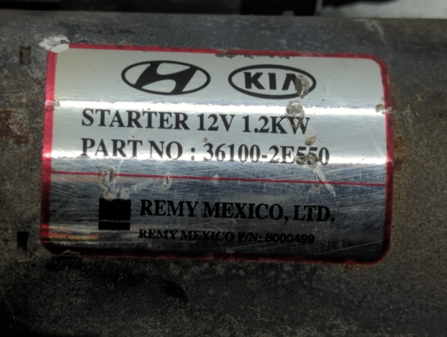 2011-2014 Hyundai Elantra Car Starter Motor Solenoid OEM P/N:8000499 36100-2E550 Fits Fits 2011 2012 2013 2014 OEM Used Auto