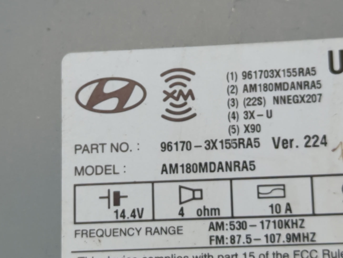 2011-2013 Hyundai Elantra Am Fm Cd Player Radio Receiver - Oemusedautoparts1.com