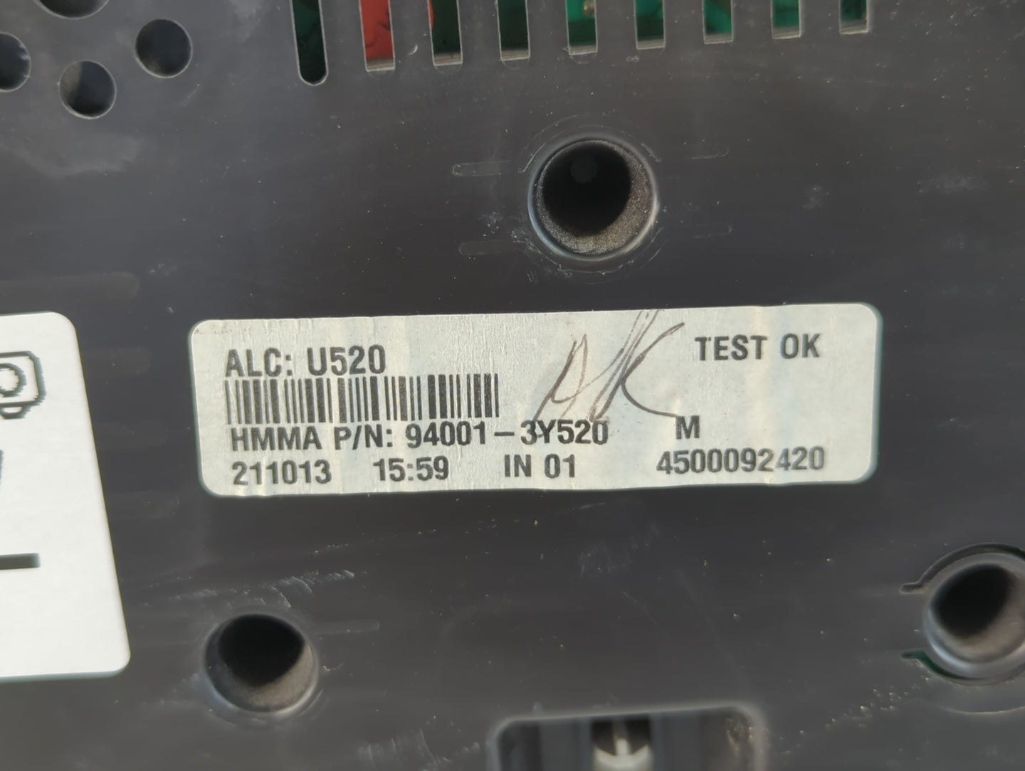 2013 Hyundai Elantra Instrument Cluster Speedometer Gauges P/N:94001-3Y520 Fits OEM Used Auto Parts - Oemusedautoparts1.com