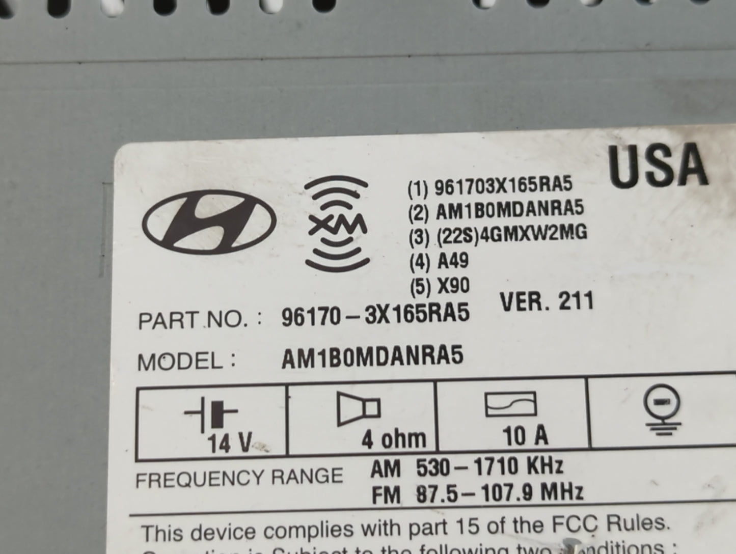2011-2013 Hyundai Elantra Am Fm Cd Player Radio Receiver - Oemusedautoparts1.com