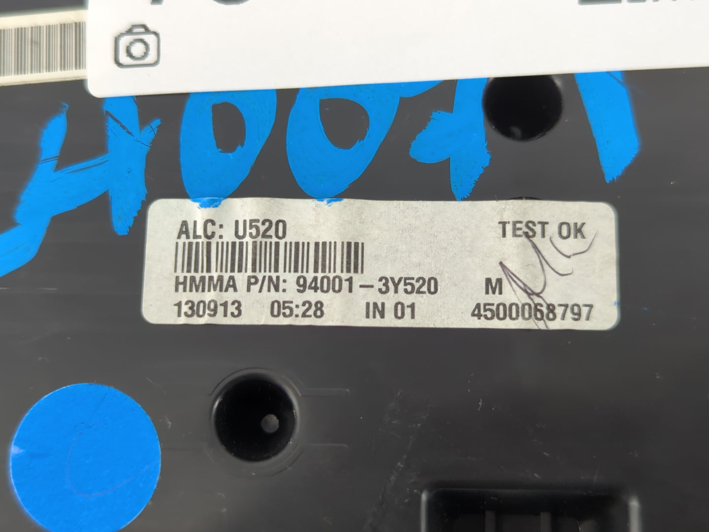 2013 Hyundai Elantra Instrument Cluster Speedometer Gauges P/N:94001-3Y520 Fits OEM Used Auto Parts - Oemusedautoparts1.com