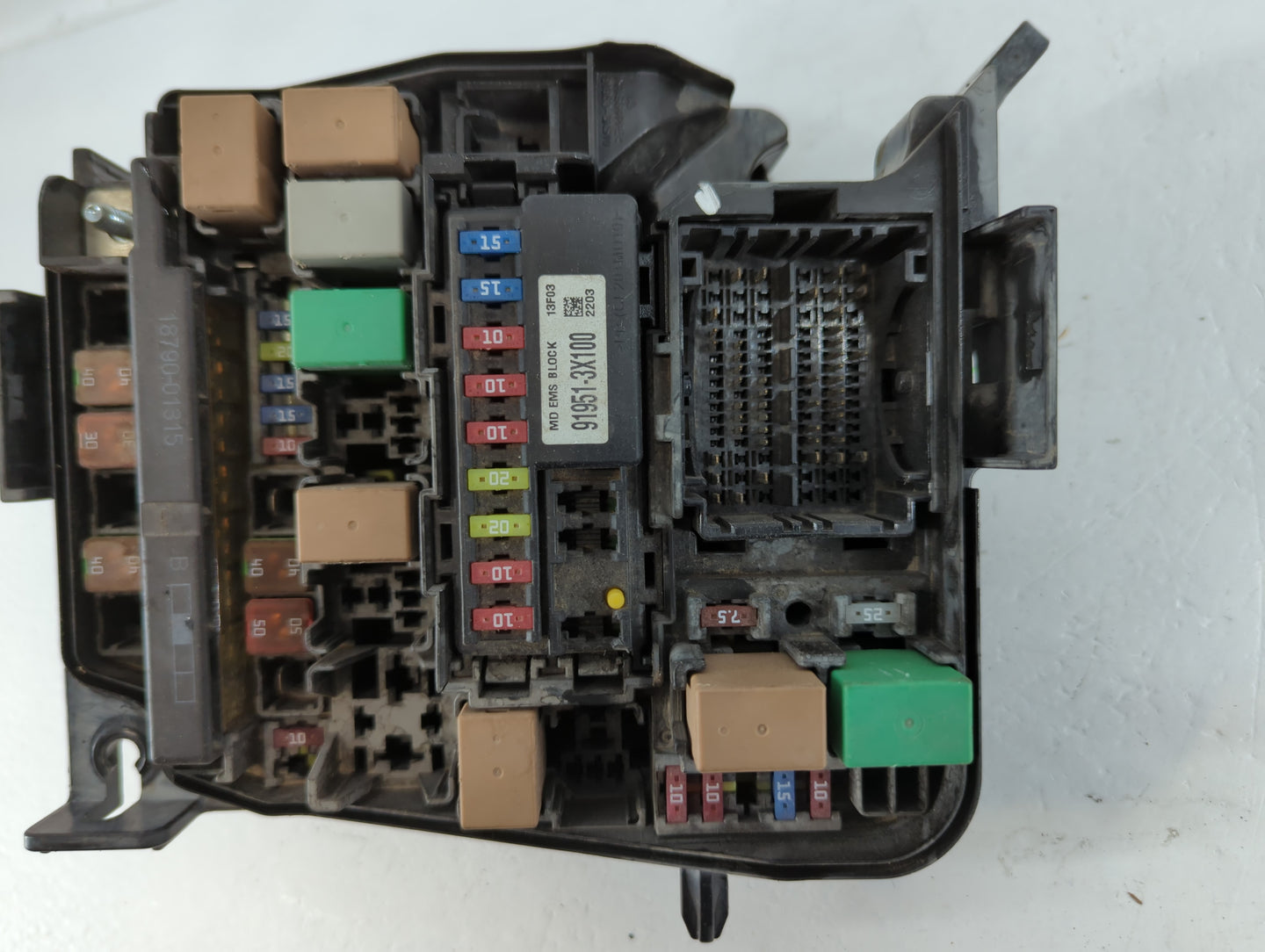 2011-2013 Hyundai Elantra Fusebox Fuse Box Panel Relay Module P/N:91950-3X711 Fits Fits 2011 2012 2013 OEM Used Auto Parts -