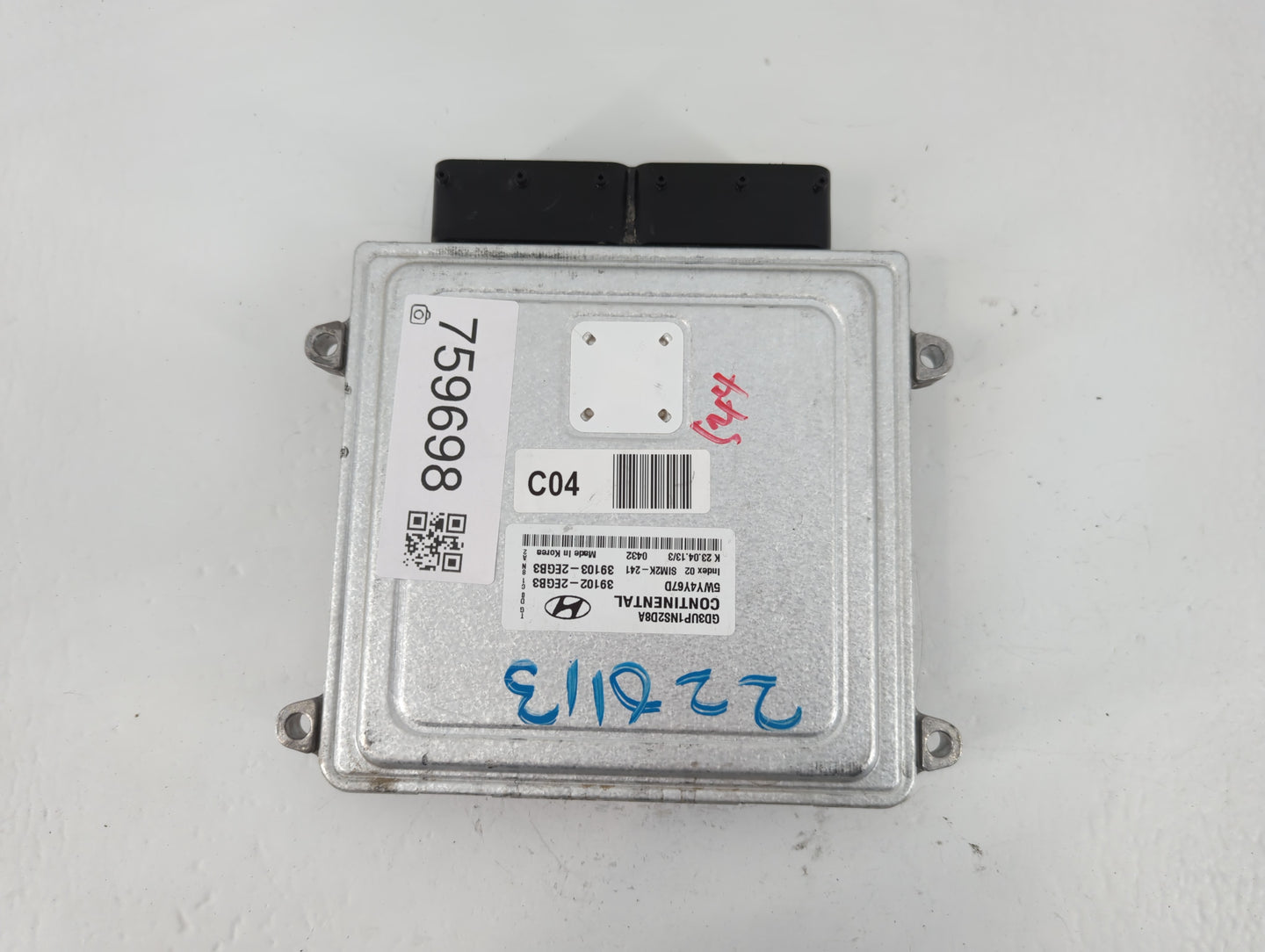 2013 Hyundai Elantra PCM Engine Control Computer ECU ECM PCU OEM P/N:39102-2EGB3 Fits OEM Used Auto Parts - Oemusedautoparts