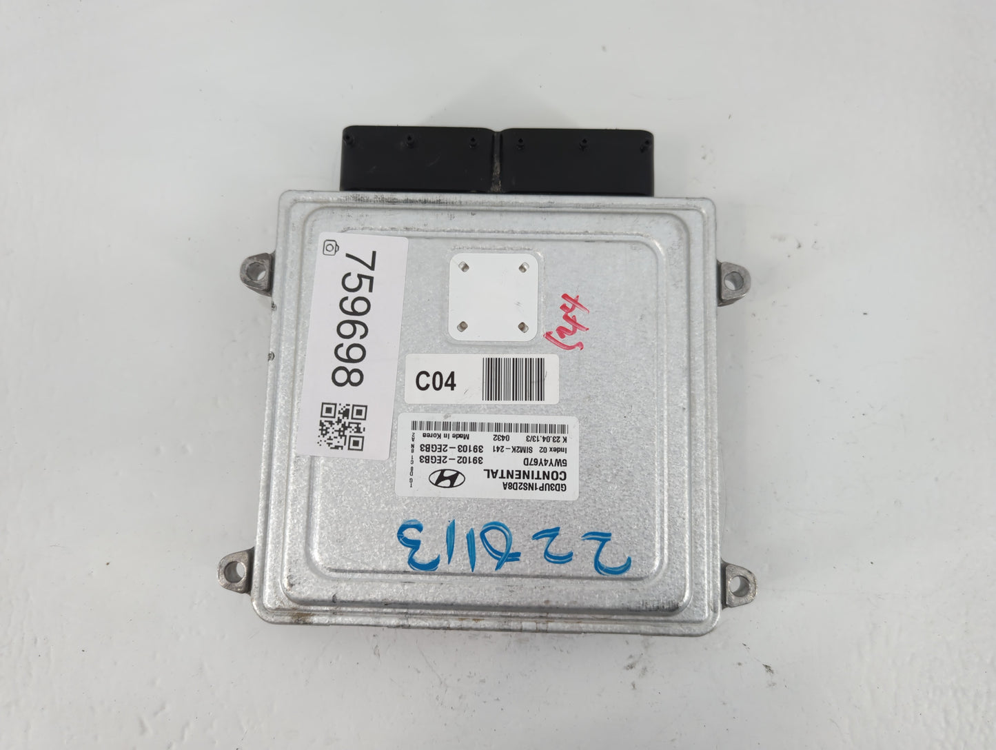 2013 Hyundai Elantra PCM Engine Control Computer ECU ECM PCU OEM P/N:39102-2EGB3 Fits OEM Used Auto Parts - Oemusedautoparts