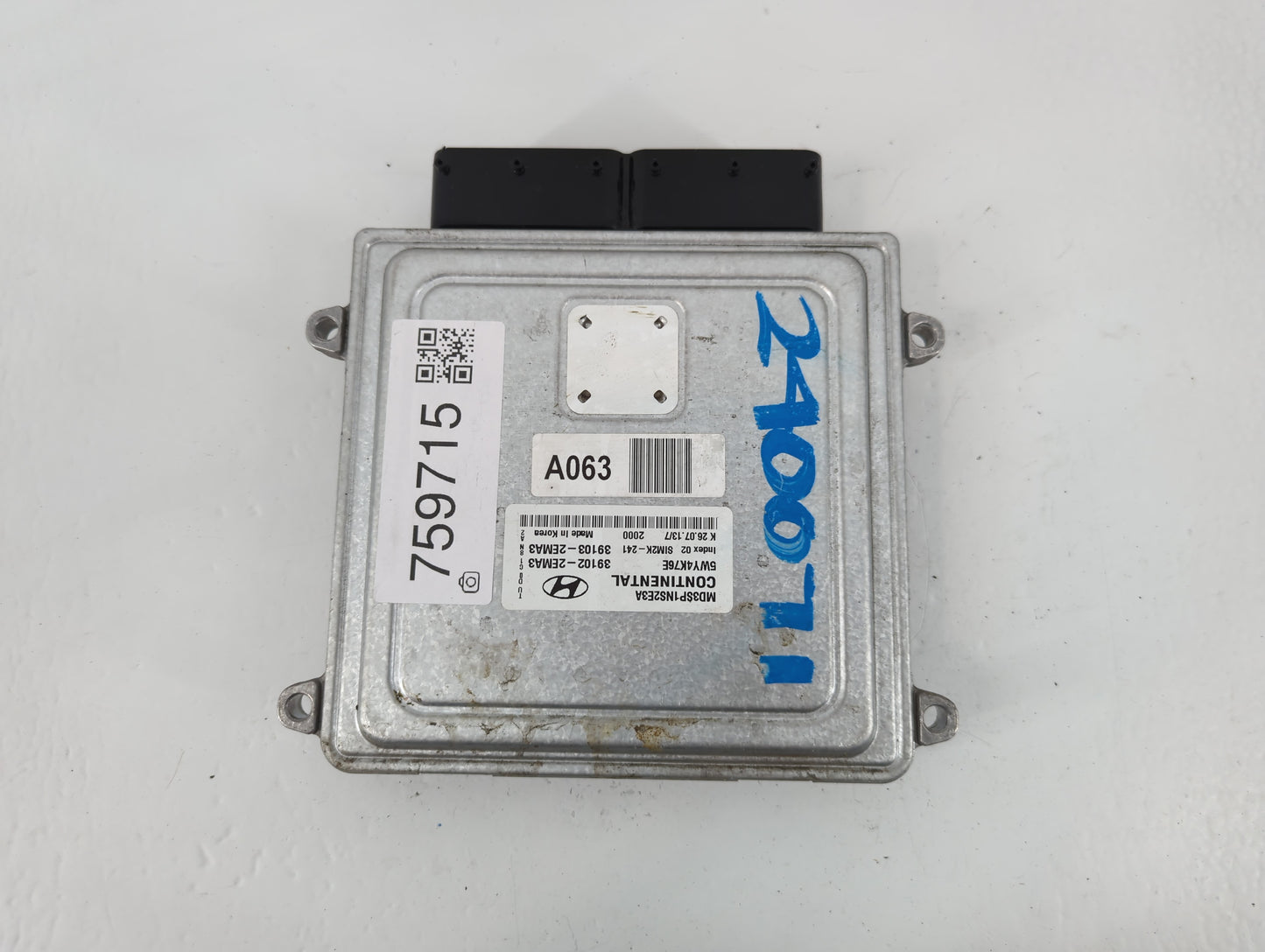2011-2013 Hyundai Elantra PCM Engine Control Computer ECU ECM PCU OEM P/N:39103-2EMN2 39102-2EMN2 Fits Fits 2011 2012 2013 O