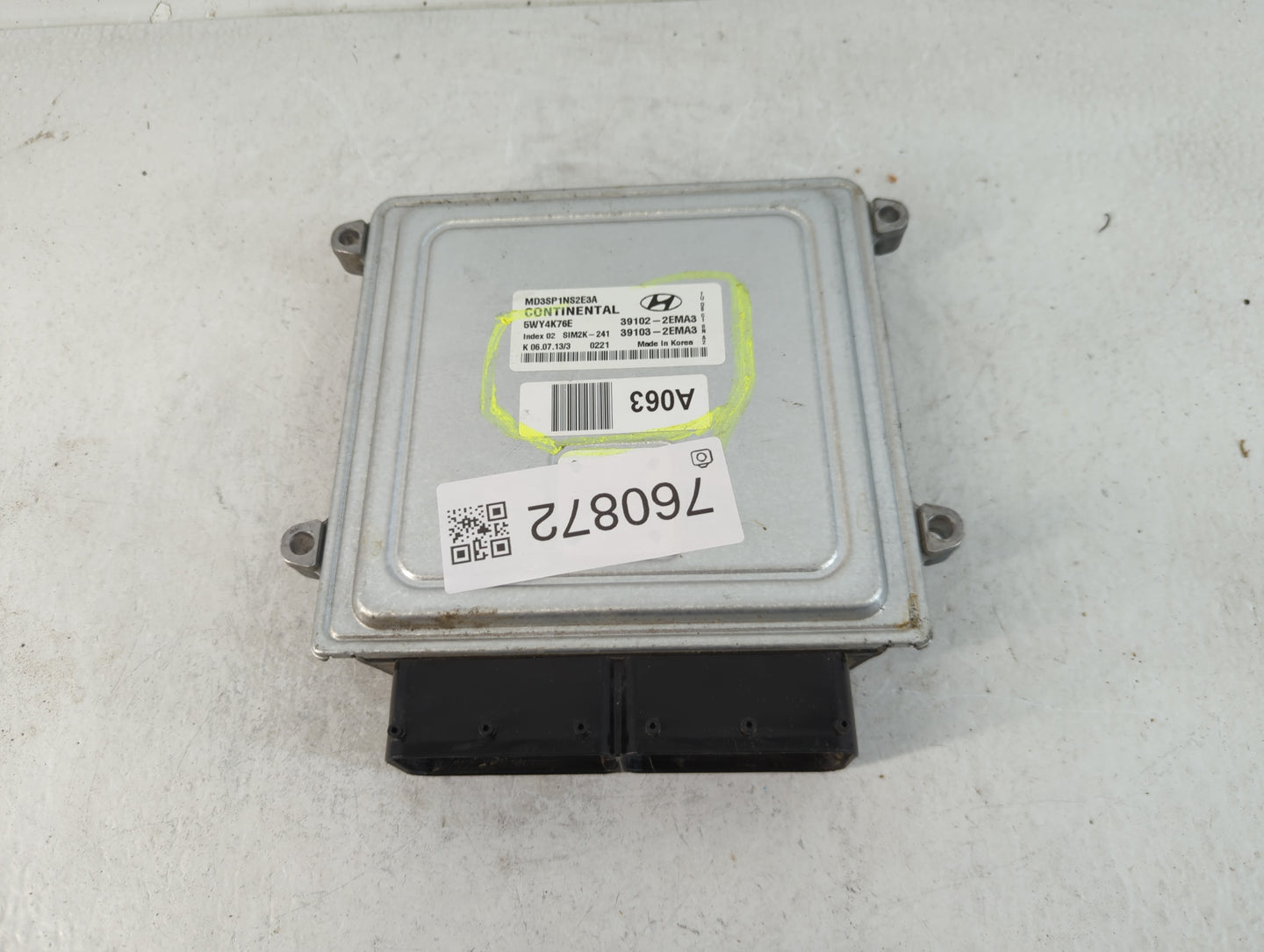 2011-2013 Hyundai Elantra PCM Engine Control Computer ECU ECM PCU OEM P/N:39103-2EMA3 39102-2EMA3 Fits Fits 2011 2012 2013 O