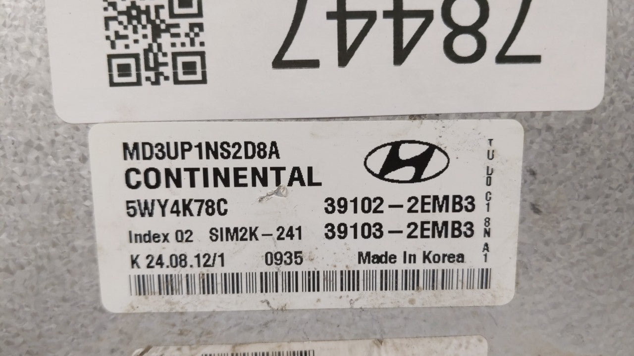 2011-2013 Hyundai Elantra PCM Engine Control Computer ECU ECM PCU OEM P/N:39102-2EMP2 39102-2EMP3 Fits Fits 2011 2012 2013 O